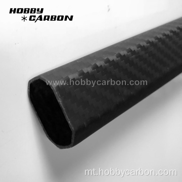 Fibra tal-karbonju personalizzata tubu rettangolari ta &#39;20mm 30mm